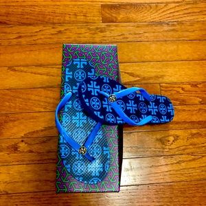 Tory Burch Navy flip flops
